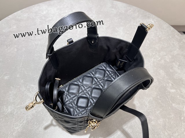 Dior专柜新款迪奥小号Toujours手袋牛皮超大藤格纹休闲女包 djfk1239